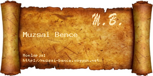 Muzsai Bence névjegykártya
